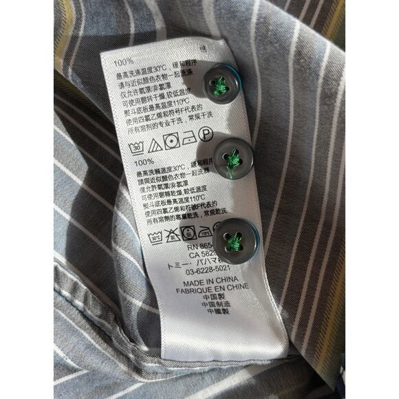 Tommy Bahama Men’s 100% Cotton Multi Color Long Sleeve Button Down Shirt Size L - Picture 8 of 12